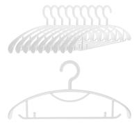 NULYLU Perchas de Plástico Ensanchadas para Ropa 10 Unidades Diseño Anti-Bulging Ideales para Ropa Delicada Hogar