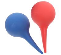 NULYLU Perillas de Goma para Limpieza de Oídos 75ml, Bola de Succión Suave 2 Piezas Azul y Rojo, Removedor de Cerumen y Soplador de Polvo Portátil para Cuidado del Oído en Casa y Viaje