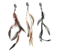 NULYLU Pinzas Cabello Clip Para Extensiones y Rastas 6 Unidades Tamaño Mediano Color Pluma Vintage, Accesorio Ligero Para Mujer, Ideales Para Fiestas, Carnaval y Cosplay