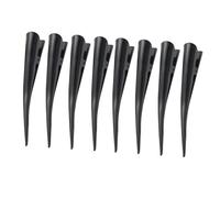 NULYLU Pinzas Pelo de Metal Tipo Cocodrilo Negras, Paquete de 8 Unidades, Ideales para Secado y Alisado sin Dañar el Cabello