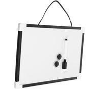 NULYLU Pizarra Pequeña de Borrado en Seco Doble Cara Negra, Tablero Colgante Reutilizable para Oficina y Escuela, Superficie Fácil de Limpiar, Adecuado para Mensajes y Dibujo