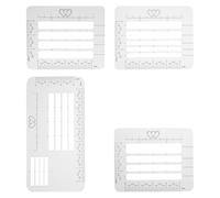 NULYLU Plantilla de Guía de Direccionamiento para Sobres 4 Piezas de PP Diseño Ergonómico, Ecológica y Guía de Escritura para Cartas y Tarjetas de Navidad
