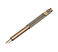 NULYLU Pluma Diseño Retro Estilográfica Portátil de Latón Marrón para Caligrafía y Escritura Adecuado para y en Oficina y Escuela