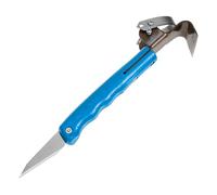 NULYLU Raspador para Corteza de Árbol Multifuncional de Acero Manganeso y Goma Azul, Herramienta para Raspar Corteza y Deshierbar en Patios y Exteriores