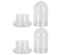 NULYLU Recipientes de Vidrio para Terrarios Cúpula de Cristal, 2 Unidades para Plantas de Musgo y Suculentas en Decoración de Interiores