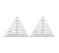 NULYLU Regla de Acolchado Acrílica de 2 Piezas, Plantilla Triangular para Patchwork y Costura, Fácil de Usar y Resistente para Manualidades de Tela