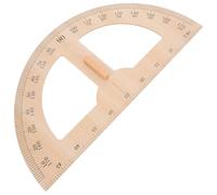 NULYLU Regla de Madera para Enseñanza de 1 Pieza Regla de Medición Geométrica Tipo Triángulo Grande y Semicírculo para Profesores Herramienta Didáctica para Dibujo y Educación Escolar