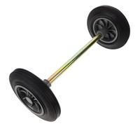 NULYLU Ruedas de Repuesto para Bote de Basura Galón, Juego de 2 Ruedas de Goma Gruesas Eje Hueco de 48 Cm, Accesorio Duradero para Contenedor de Residuos Exteriores