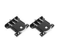 NULYLU Ruedas para Puertas Correderas de Armario Rueda Convexa en Metal 2 Piezas Negro Alta Compatibilidad y Deslizamiento Suave para Puertas de Vestidor y Granero