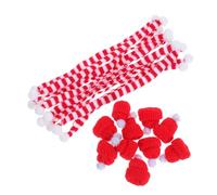NULYLU Set de 10 Mini Gorros de Lana y Bufandas de 23 Cm para Botellas de Vino y Muñecos, Decoración Navideña Creativa y Fácil Instalación Hogar