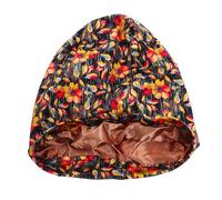 NULYLU Sombrero De Dormir y Transpirable Para Mujer Gorro De Satén Diseño Floral Para Spa Cuidado Del Cabello y Maquillaje