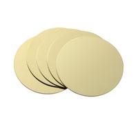 NULYLU Soporte Magnético para Vehículo Parches Magnéticos Redondos 10 Piezas Placas Metálicas Adhesivas de Hierro Dorado Fáciles de Colocar para Smartphones y Dispositivos en Coche