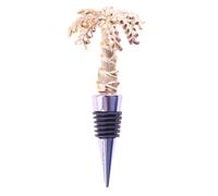 NULYLU Tapón de Botella de Vino de Aleación Dorada con Diseño de Árbol Tropical, Decorativo y Fácil de Usar, Adecuado para Regalos para Aficionados al Vino
