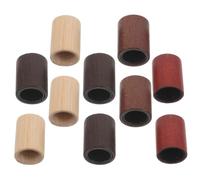NULYLU Tapones de Madera para Frascos de Perfume de 15 Dientes en Diseño Cilíndrico, Paquete de 10 Piezas Acabado Suave y Materiales Naturales para Elaboración de Perfumes Caseros