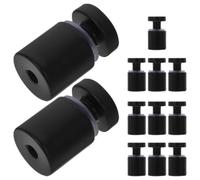 NULYLU Tornillos Separadores y Estructura Razonable 12 de Acero Inoxidable Negro Diseño Fácil de Usar para Montaje en Publicidad Ideales para Oficinas y Tiendas