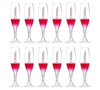 NULYLU Tubo de Brillo Labial Vacío 12 Unidades 8 Ml Copa de Vino Roja Rellenable para Cosméticos y Viajes de Negocios