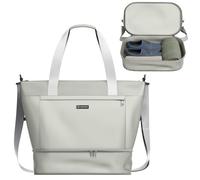 NUMADA - Bolsa de Viaje Ryanair 40x20x25 Plegable y Expandible (25-35L). Bolsa Deporte y Fin de Semana Impermeable con Bolsillo Portátil, Bolsillo Zapatos y Correa de Hombro (Gris)