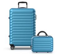 Numada Juego de Maletas Upfly Azul Eléctrico Maleta Mediana 63cm y Neceser 11L Azul