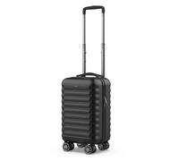 NUMADA- Maleta de Viaje Cabina 40x25x20cm (20L) Upfly Underseat 16 XXS con Ruedas Desmontables. Maleta Cabina ABS Ideal como Equipaje de Mano para Ryanair, Vueling o Easyjet | Negro