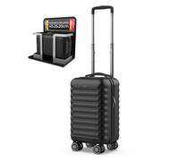 NUMADA- Maleta de Viaje Cabina 40x25x20cm (20L) Upfly Underseat 16 XXS con Ruedas Desmontables. Maleta Cabina ABS Ideal como Equipaje de Mano para Ryanair, Vueling o Easyjet | Negro