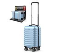 NUMADA- Maleta de Viaje Cabina 40x25x20cm (20L) Upfly Underseat 16 XXS con Ruedas Desmontables. Maleta Cabina ABS Ideal como Equipaje de Mano para Ryanair, Vueling o Easyjet | Azul Claro