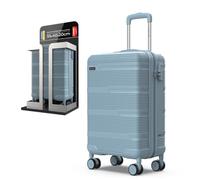 NUMADA - Maleta de Viaje Cabina 55x40x20cm (38,4L) Upfly T10 XS Apta para Ryanair con Cierre de Combinación y 4 Ruedas. Maleta de Mano Rígida Resistente, Ligera con Interior Compartimentado | Azul