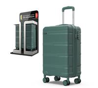 NUMADA - Maleta de Viaje Cabina 55x40x20cm (38,4L) Upfly T10 XS Apta para Ryanair con Cierre de Combinación y 4 Ruedas. Maleta de Mano Rígida Resistente, Ligera con Interior Compartimentado | Verde