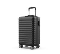 NUMADA - Maleta de Viaje Cabina Upfly 20' ABS (53x33,5x22cm) con Cierre de Combinación y 4 Ruedas Dobles 360. Maleta de Mano Rígida Resistente, Ligera con Interior Compartimentado | Negro