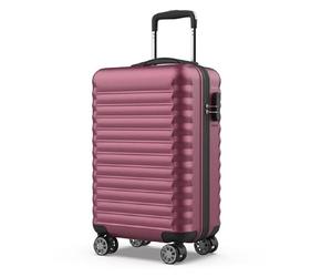 NUMADA - Maleta de Viaje Cabina Upfly 20' ABS (53x33,5x22cm) con Cierre de Combinación y 4 Ruedas Dobles 360. Maleta de Mano Rígida Resistente, Ligera con Interior Compartimentado | Burdeos