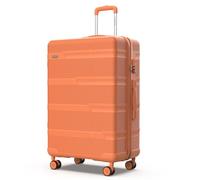 NUMADA - Maleta de Viaje Grande 25Kg, 76x50x29cm, (78L) Upfly T10 28' ABS con Cierre de Combinación y 4 Ruedas Dobles | Resistente | Ligera | Interior Compartimentado | Naranja