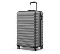 NUMADA - Maleta de Viaje Grande 25Kg Upfly 28' ABS (75x49x29cm) con Cierre de Combinación y 4 Ruedas Dobles 360 | Resistente | Ligera | Interior Compartimentado | Gris