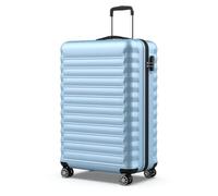 NUMADA - Maleta de Viaje Grande 25Kg Upfly 28' ABS (75x49x29cm) con Cierre de Combinación y 4 Ruedas Dobles 360 | Resistente | Ligera | Interior Compartimentado | Azul Claro