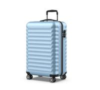 NUMADA - Maleta de Viaje Mediana 18Kg Upfly 24' ABS (63x39,5x26,8cm) con Cierre de Combinación y 4 Ruedas Dobles 360 | Resistente | Ligera | Interior Compartimentado | Azul Claro