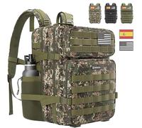 NUMADA-Mochila Táctica Impermeable 50L Army 50 con Sist MOLLE y Apertura 180º, 18 Compartimentos, Portátil, Bolsillo Antirrobo. Mochila militar, Trekking, Senderismo, Crossfit y Viaje, Camuflaje