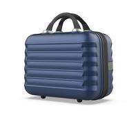 NUMADA - Neceser Viaje Grande Rígido ABS Upfly (31x31x17cm) de 11L de Capacidad con Goma Elástica Trasera para Adaptarlo a la Maleta y Asa para Transporte | Azul Marino