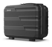 NUMADA - Neceser Viaje Grande Rígido ABS Upfly T10 (26x30x16cm) de 11L de Capacidad, Compartimentado, con Goma Elástica Trasera para Adaptarlo a la Maleta y Asa para Transporte | Negro