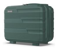 NUMADA - Neceser Viaje Grande Rígido ABS Upfly T10 (26x30x16cm) de 11L de Capacidad, Compartimentado, con Goma Elástica Trasera para Adaptarlo a la Maleta y Asa para Transporte | Verde