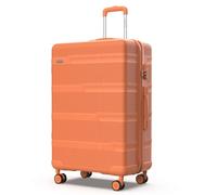 NUMADA - Maleta de Viaje Grande 25Kg, 76x50x29cm, (78L) Upfly T10 28' ABS con Cierre de Combinación y 4 Ruedas Dobles | Resistente | Ligera | Interior Compartimentado | Naranja