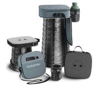 NUMANU Taburete plegable cuadrado mejorado 2025 y bolsa de transporte acolchada 3 en 1, taburete plegable de altura ajustable, silla telescópica de camping, asiento retráctil o reposapiés para