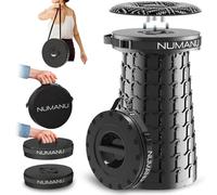 NUMANU Taburete plegable XXL mejorado de 19.7 pulgadas y cojín de asiento + bolsa de transporte, peso máximo de 1000 libras, silla plegable retráctil portátil resistente o reposapiés de viaje, regalo