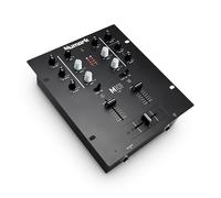 Numark M101USB - Mezclador DJ de 2 canales, montable en rack con EQ de 2 bandas, interfaz de audio integrada, entrada micro y crossfader reemplazable