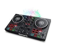 Numark Party Mix II Controlador DJ con luces integradas | 2 Decks, 2 Botones Filter FX, DJ Mixer, Ruedas Tactiles Capacitivas, Interfaz de Audio Integrada y Serato Lite