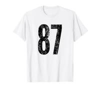 Number 87 Distressed Vintage Sports Training Practice Team Camiseta