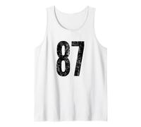 Number 87 Distressed Vintage Sports Training Practice Team Camiseta sin Mangas