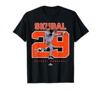 Number and Portrait Tarik Skubal Detroit Baseball MLBPA Camiseta