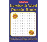 Number and Word Puzzle Book: Number search, Word Search, and Sudoku puzzles for Adults in Large Print
