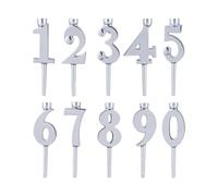 Number Birthday Candle Holders For Cake | 10 Pieces Graduation Party Supplies 10x4cm/3.94x1.57 Inches - Festive Cake Decoration - For Party Planner Retirement Graduation Kids Teens Adults Family