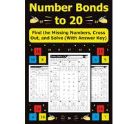 Number Bonds to 20: Find the Missing Numbers, Cross Out, and Solve (With Answer Key)