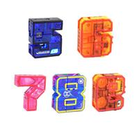 Number Bots - Juguetes Matemáticas - Deformación de ABS | Robot Asamblea De Transformación Digital 1050g, Mech 15 en 1 Juego De Bloques De Construcción Ayuda A Aprender A Comp