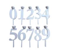 Number Candle Holders - 10 Pieces Birthday Party Supplies | Digital Cake Candle Holders For Party Planners Home Bakers Retail Stores Retirement Graduation Bakeries Family Gathering